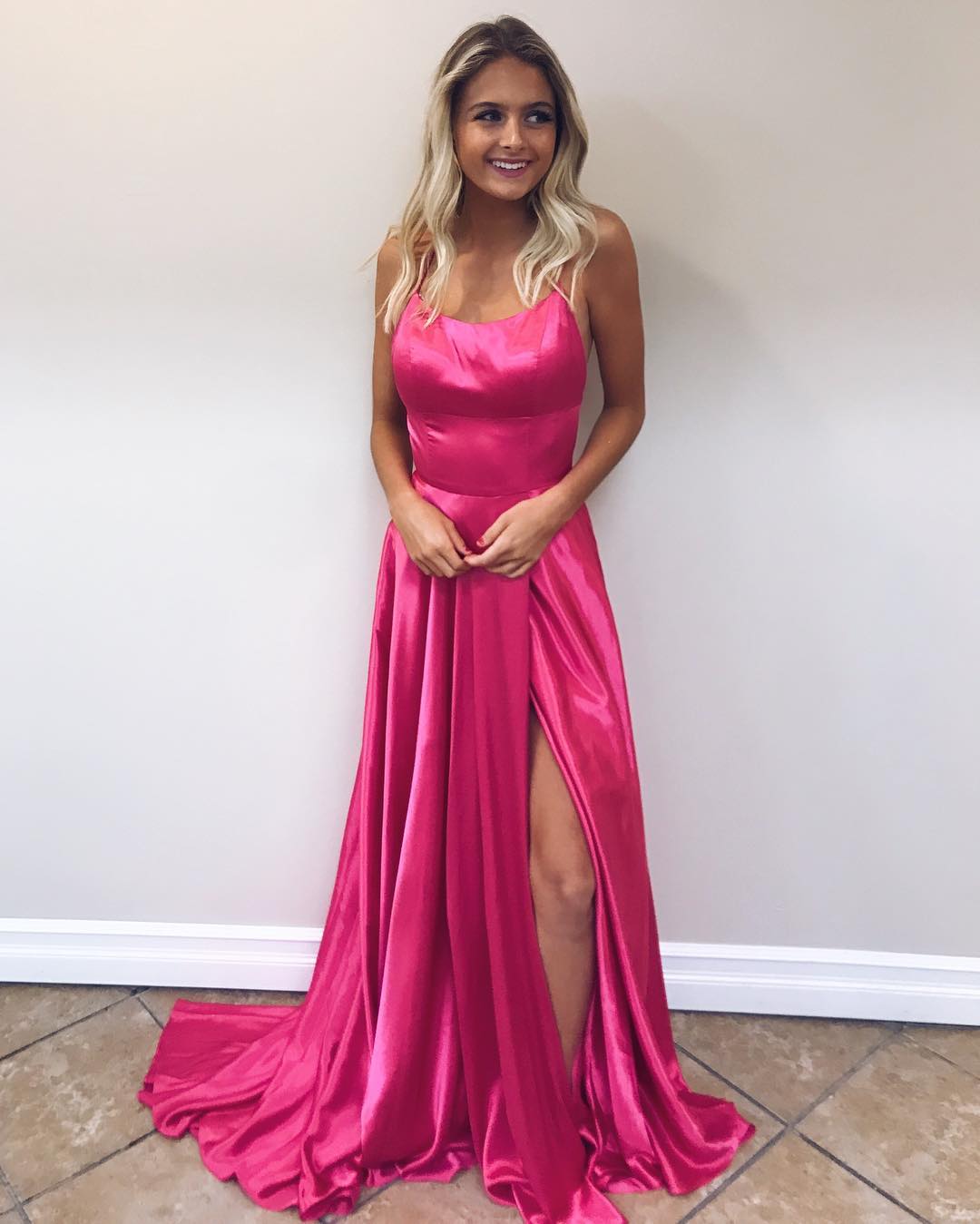 Sexy Prom Dress Slit Skirt, Evening Dress, Dance Dresses, Graduation School Party Gown