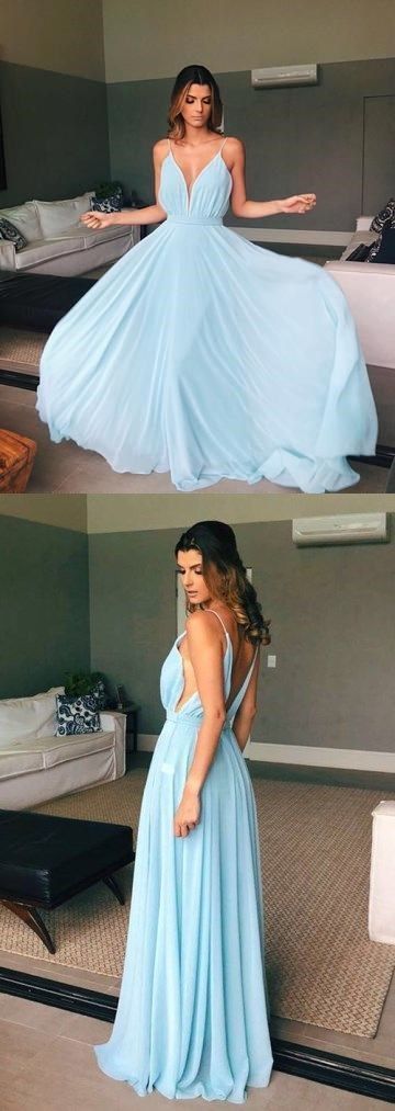 Simple Chiffon Prom Dress Long , Evening Dress, Graduation School Party Gown