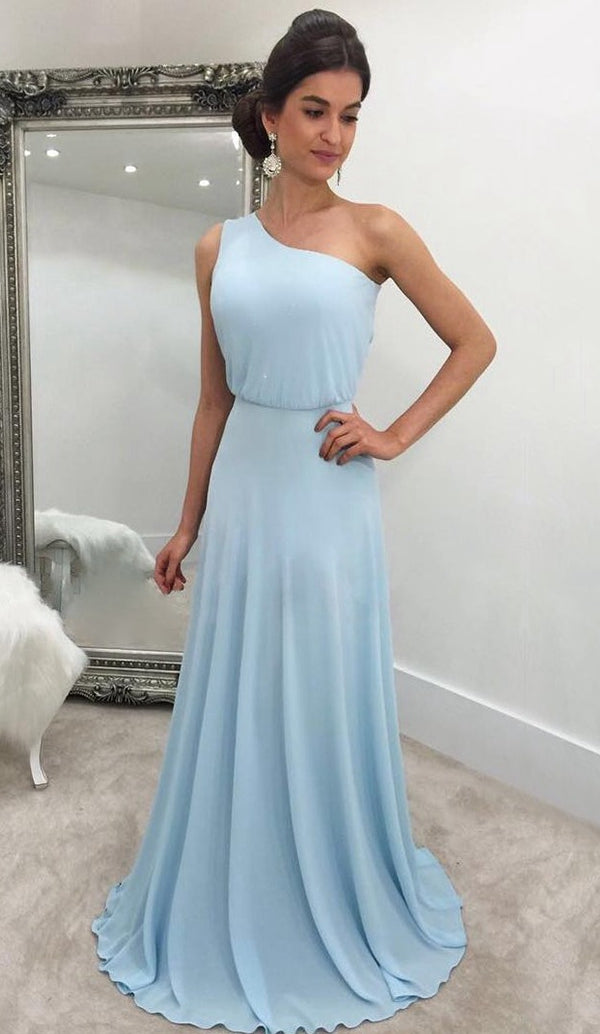 2023 Prom Dress Long One Shoulder Strap, Dance Dresses, Graduation School Party Gown
