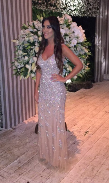Beaded Prom Dress Long, Prom Dresses, Pageant Dress, Evening Dress, Ball Dance Dresses, Graduation School Party Gown