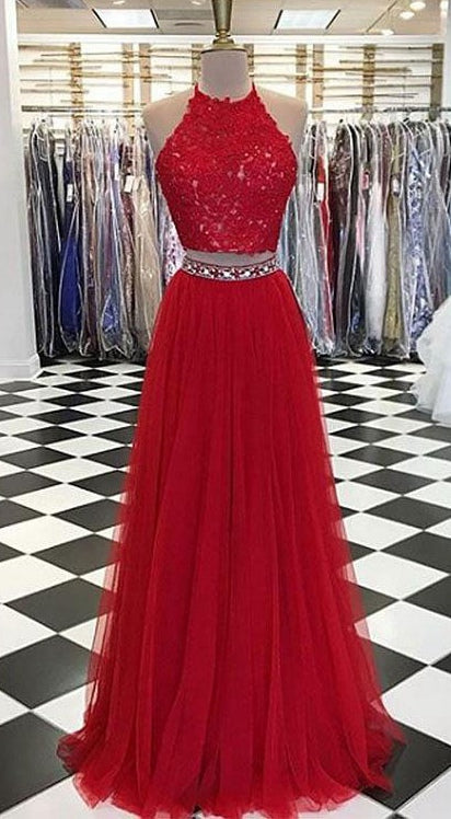 Two Pieces Prom Dresses Long, Homecoming Dress, Formal Dress, Evening Dress, Dance Dresses, Graduation Party Dress