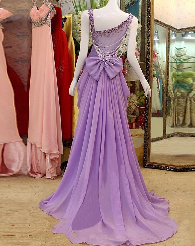 Chiffon Prom Dress, Prom Dresses, Evening Gown, Graduation School Party Dress, Winter Formal Dress