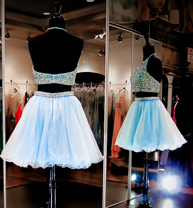 Short Prom Dress Light Blue Color, Homecoming Dresses, Winter Formal Dress