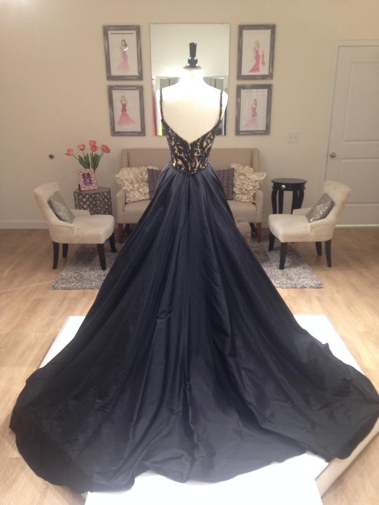 Black Prom Dress, Evening Dress, Formal Dresses, Graduation School Party Dance Dress