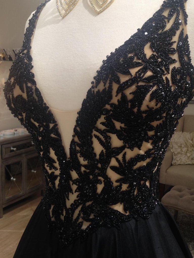 Black Prom Dress, Evening Dress, Formal Dresses, Graduation School Party Dance Dress