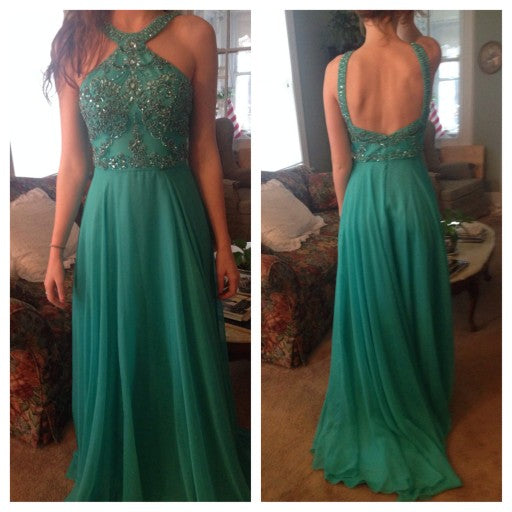 Seafoam Green Prom Dress