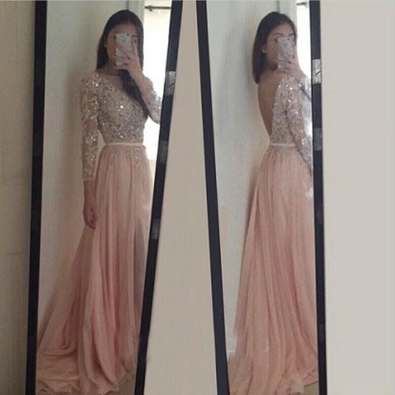 Prom Dress with Sleeves, Evening Gown, Graduation School Party Dress, Winter Formal Dress