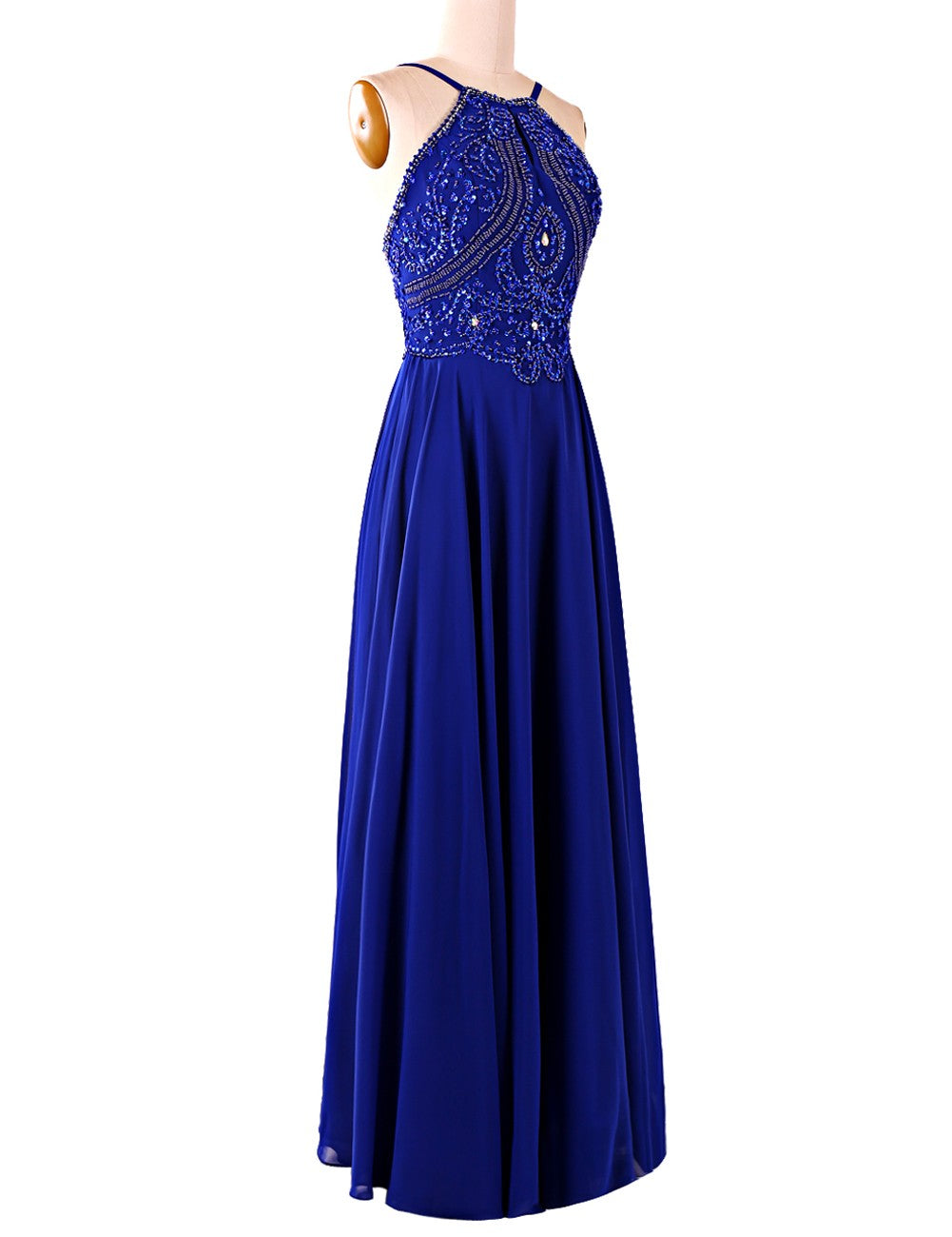 Royal Blue Prom Dress, Evening Gown, Graduation School Party Dress, Winter Formal Dress