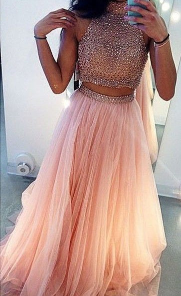 Two Pieces Prom Dress For Teens, Prom Dresses, Evening Gown, Graduation School Party Gown, Winter Formal Dress Two Pieces Prom Dress For Teens, Prom Dresses, Evening Gown, Graduation School Party Gown, Winter Formal Dress