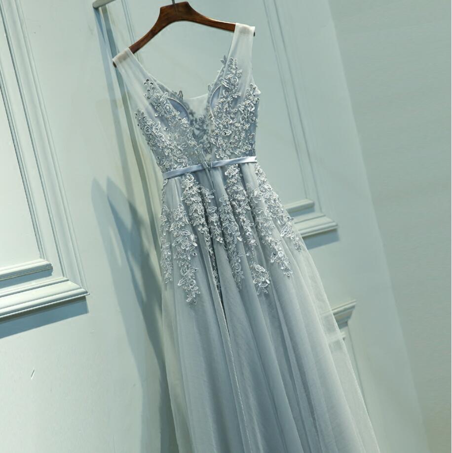 V Neckline Prom Dress For Teens, Evening Gown, Graduation School Party Gown, Winter Formal Dress