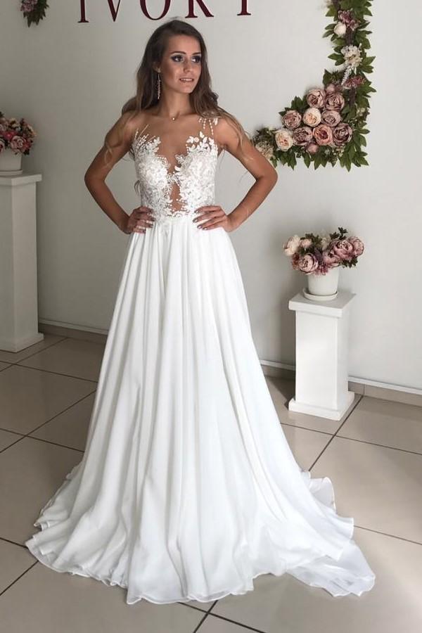 Sexy Beach Wedding Dress in Chiffon, Dresses For Wedding, Bridal Gown ,Bride Dress, Dresses For Brides