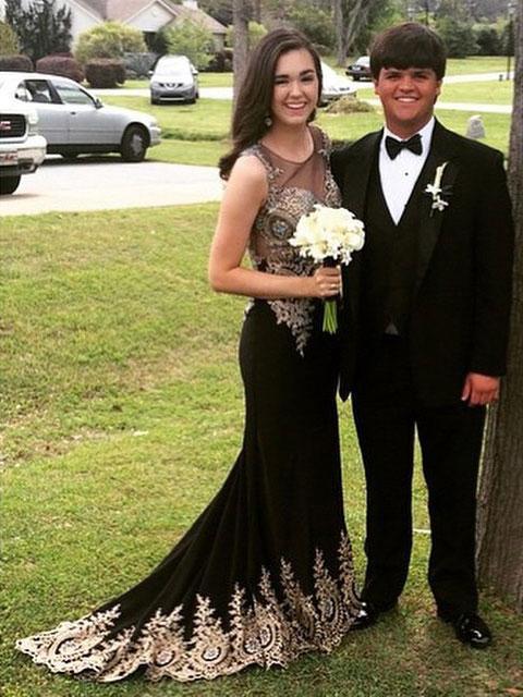 Black Mermaid Prom Dress, Prom Dresses, Evening Gown, Graduation School Party Dress, Winter Formal Dress