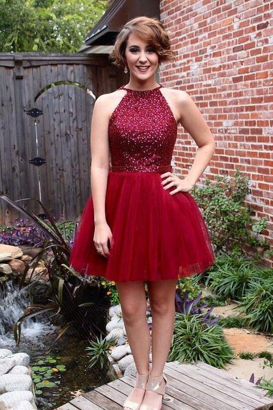 Homecoming Dress Halter Neckline, Short Prom Dress ,Dresses For Gradua DressesTailor Homecoming Dress Halter Neckline, Short Prom Dress ,Dresses For Gradua DressesTailor