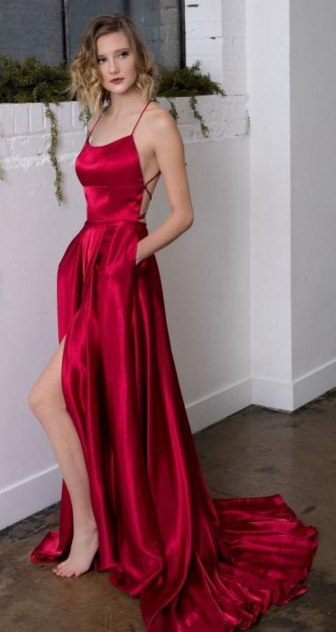 Sexy Prom Dresses High Slit, Dresses For Graduation Party, Evening Dress, Formal Dress