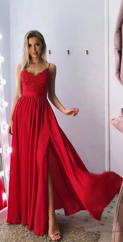 Red Prom Dress, Prom Dresses, Pageant Dress, Evening Dress, Ball Dance Dresses, Graduation School Party Gown