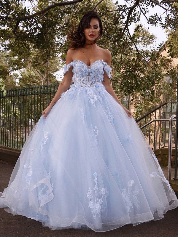 Ball Gown Off-the-Shoulder Prom Dresses,Sweet 16 Dresses DT1638