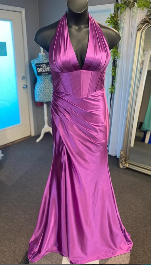 Halter Mermaid Long Prom Dress