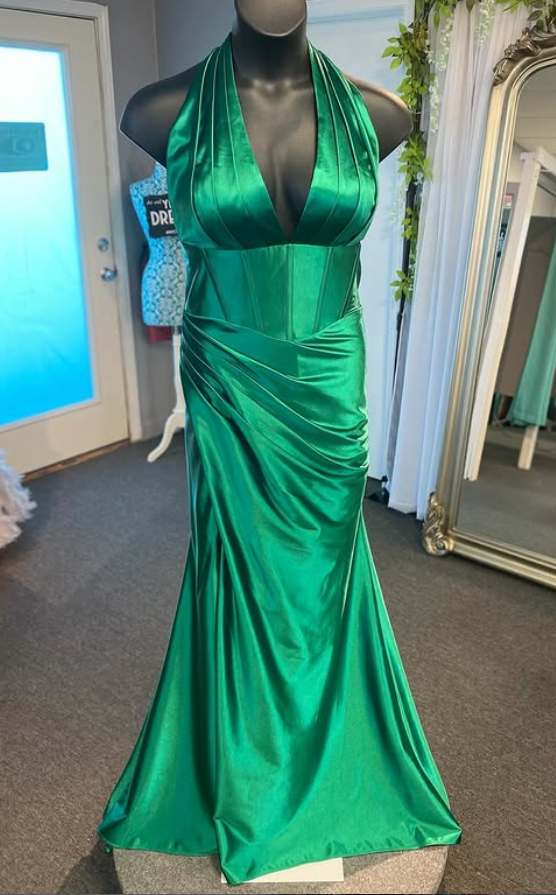 Halter Mermaid Long Prom Dress