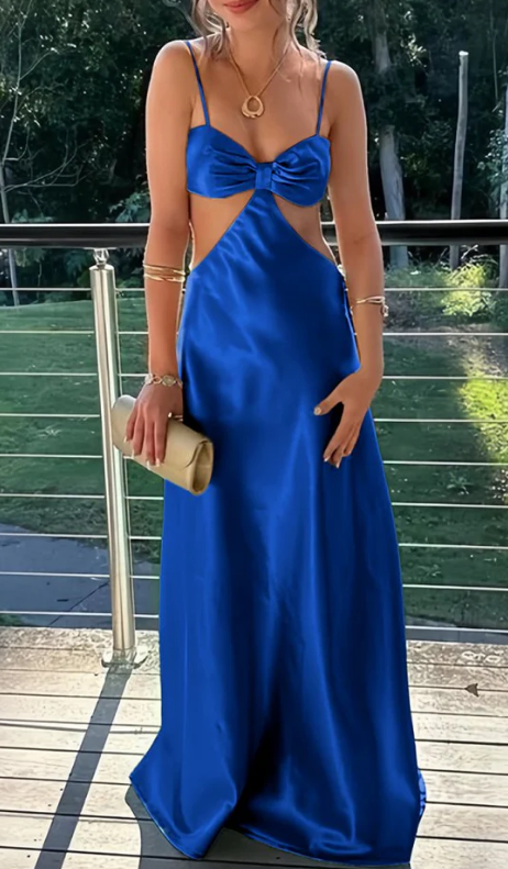 Spaghetti Straps Sexy Long Prom Dress