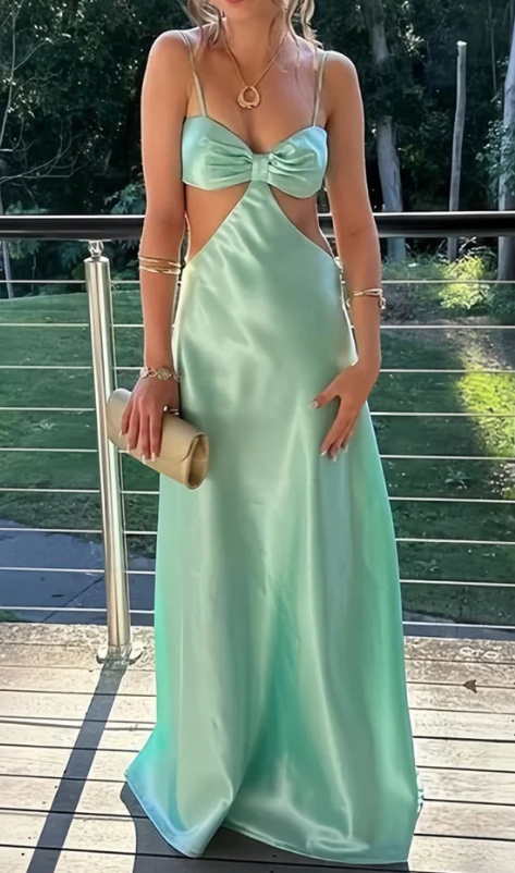 Spaghetti Straps Sexy Long Prom Dress