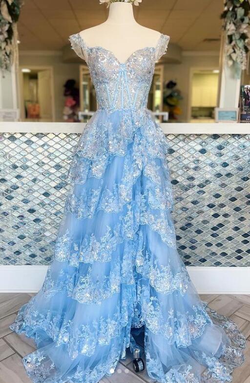 2023 Lace Long Prom Dress, Wedding Dress, DT1627