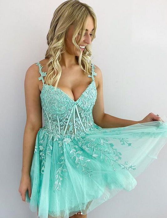 2023 Sexy Lace Homecoming Dress, Short Prom Dress, DTH108