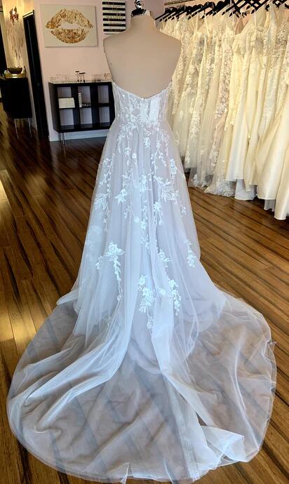Strapless A Line Wedding Dresses,Custom Made Bridal Dress DTB109