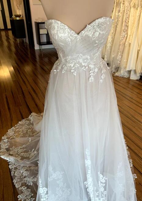 Off the Shoulder A Line Wedding Dresses,Custom Made Bridal Dress DTB110