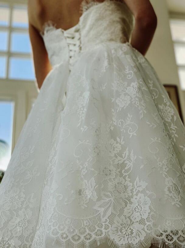 Short Wedding Dress, Wedding Receiption Dress, Bridal Gown ,Dresses For Brides DTB126