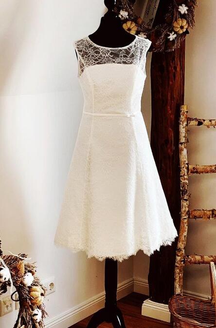 Short Wedding Dress, Wedding Receiption Dress, Bridal Gown ,Dresses For Brides DTB128