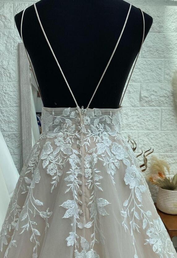 Open Back A-line Wedding Dress, Bridal Gown ,Dresses For Brides DTB131