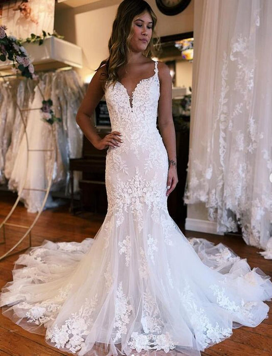 Mermaid Tulle/Lace Wedding Dress DTB153