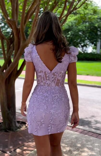 2023 Sexy Lace Homecoming Dress, Short Prom Dress, DTH114