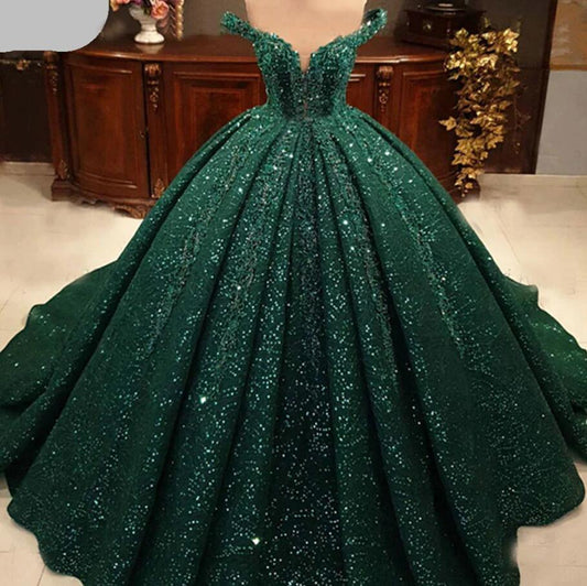 Dark Green Quinceanera Dress Ball Gown, Sweet 16 Dresses, Sweet 15 Dresses DTQ117