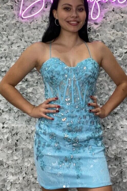 2023 Sweetheart Lace Homecoming Dress DTH182