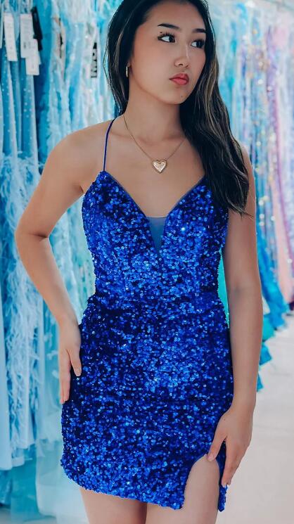 Sequins Homecoming Dress,Cocktail Dress