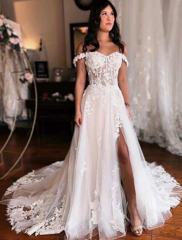 Sweetheart A-line Tulle/Lace Wedding Dress DTB168