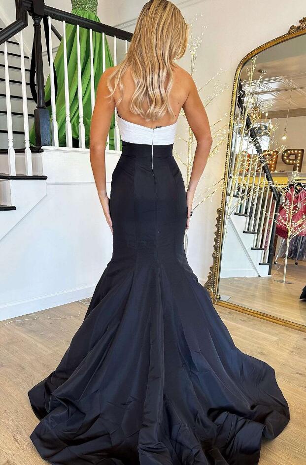 Strapless Long Prom Dresses with Key Hole