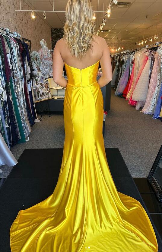 Strapless Long Prom Dress with Bow Embellishment