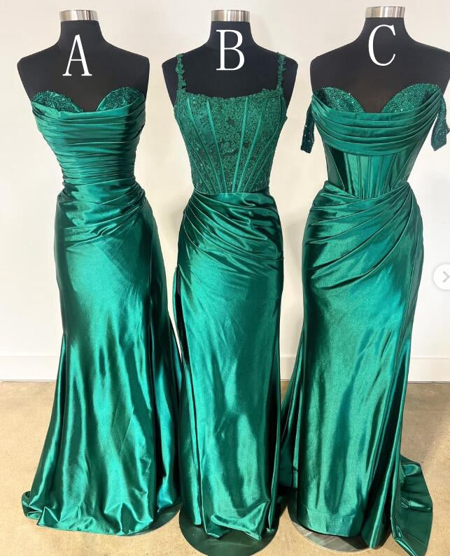 2024 New Satin Mermaid Long Prom Dress