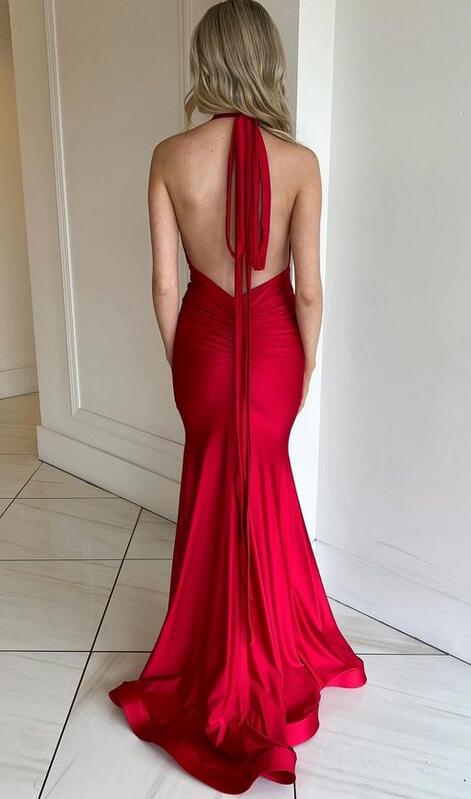 Deep V-neck Sexy Long Prom Dress