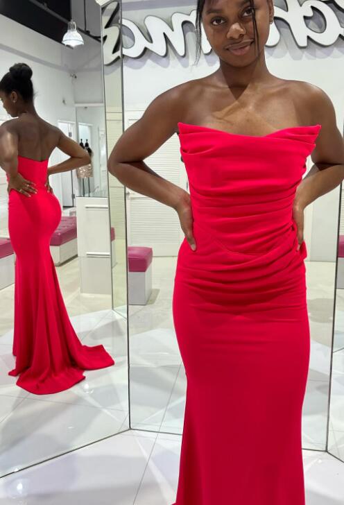 Strapless Sexy Fitted Long Prom Dress