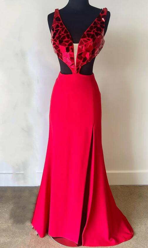 2024 New Red Long Prom Dress