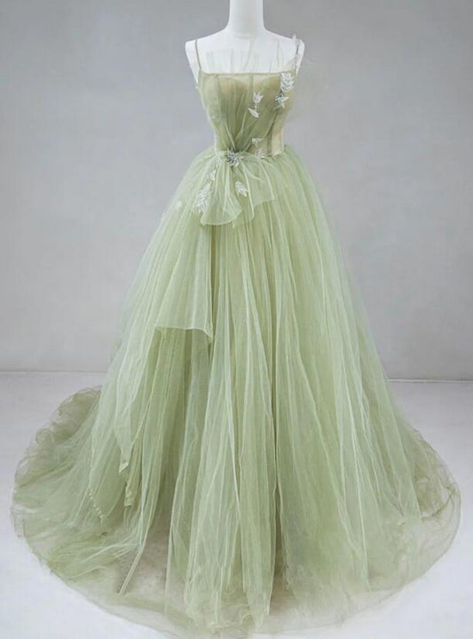 Straps Ball Gown Long Prom Dress Sweet 16 Quinceanera Dress