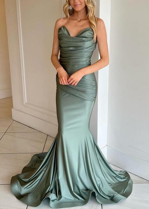 Strapless Mermaid Long Prom Dress