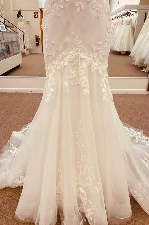 Straps Mermaid Tulle/lace Wedding Dress