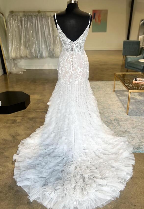 Straps Mermaid Tulle/Lace Wedding Dress