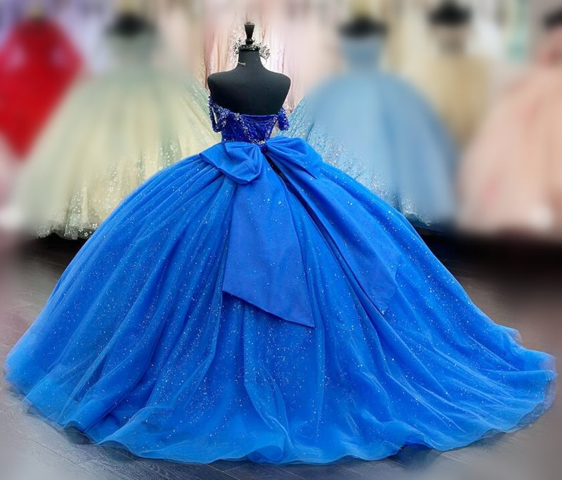 Royal Blue Appliques Tulle Ball Gown,Sweet 16 Dress,Princess Dress,Y2478 main image 1