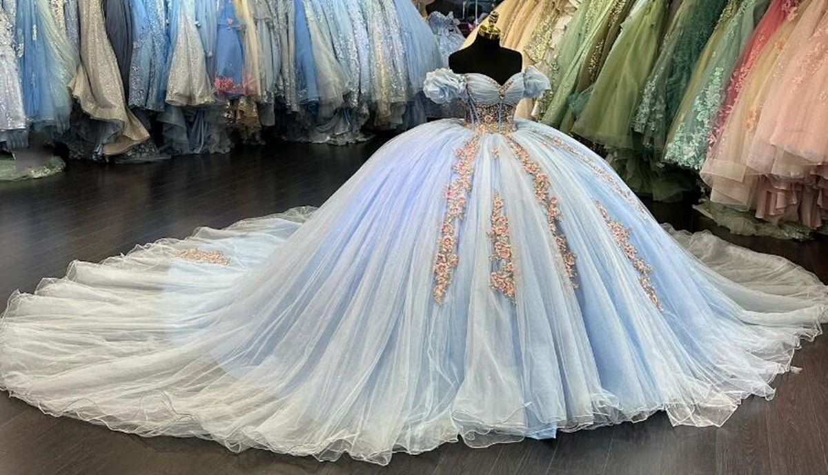 Off The Shoulder Ball Gown,Princess Dress,Sweet 16 Dress Y2255 main image 1