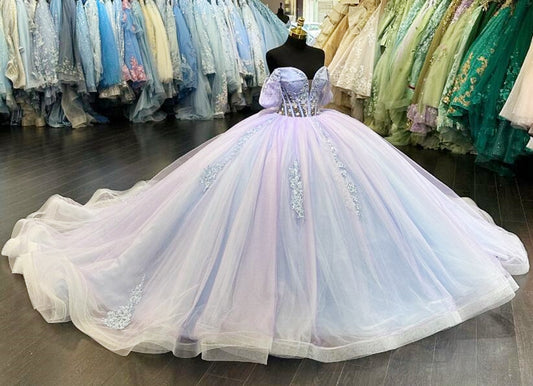 Off the Shoulder Princess Quinceanera Dress Ball Gown, Sweet 16 Dresses, Sweet 15 Dresses DTQ125